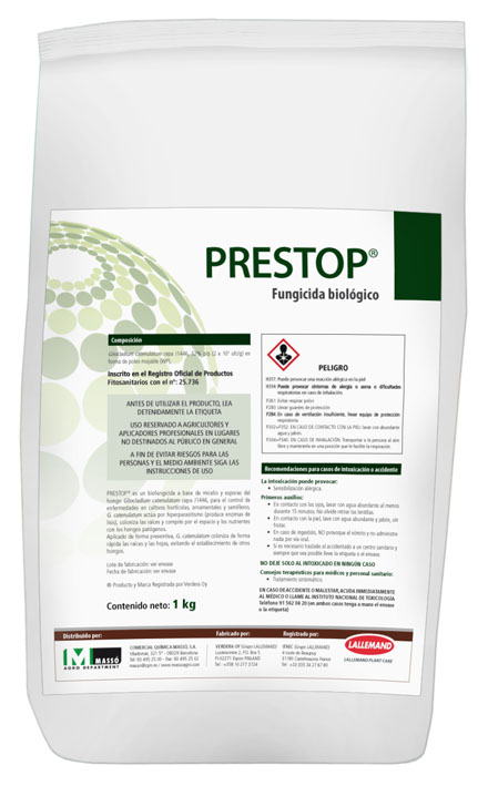 PRESTOP®  biofungicida per a cultius hortícoles, ornamentals y planters.